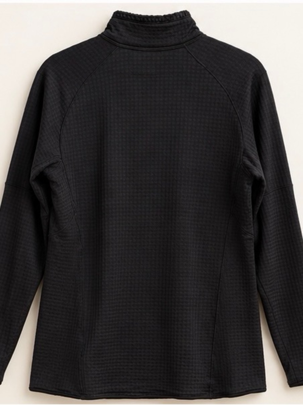 Patagonia Women’s XL R1 Pullover Black Polartec Grid Fleece 1/2 Zip - Picture 4 of 4